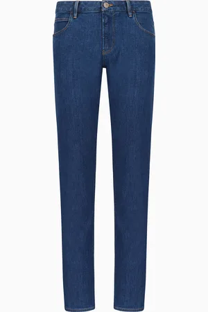 Giorgio Armani Five-pocket, slim-fit, stretch cotton-denim trousers