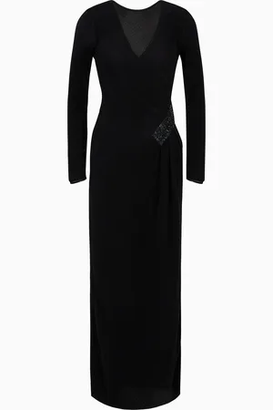 Giorgio Armani Long dress in pleated jersey