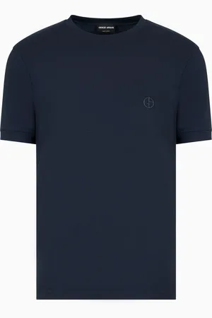 Giorgio Armani ASV stretch viscose jersey jumper with crew neck and short sleeves
