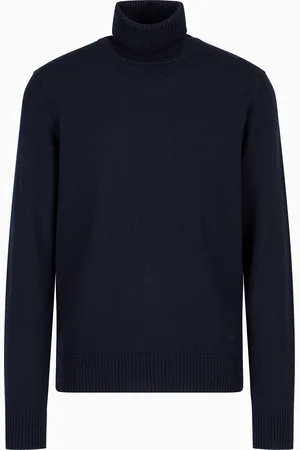 Emporio Armani Virgin-wool, regular-fit mock-neck jumper