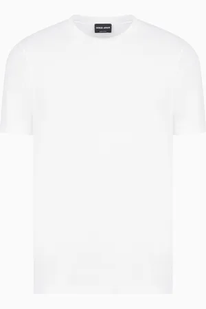 Giorgio Armani ASV stretch viscose jersey jumper with crew neck and short sleeves