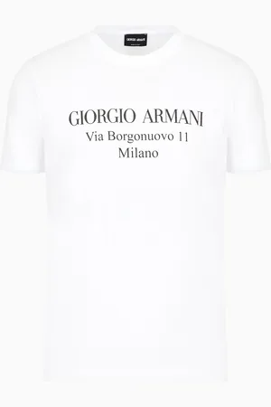 Giorgio Armani Borgonuovo 11 crew-neck T-shirt in Pima cotton jersey