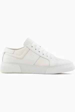 Giorgio Armani Leather and fabric sneakers