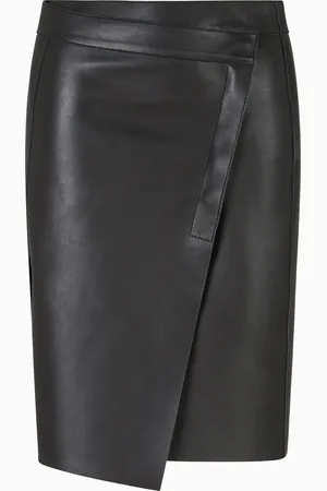 Emporio Armani Dawn to Dusk nappa lambskin wrap skirt