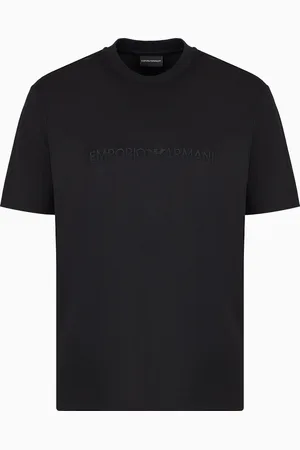 Emporio Armani ASV jersey-Lyocell blend T-shirt with embroidery