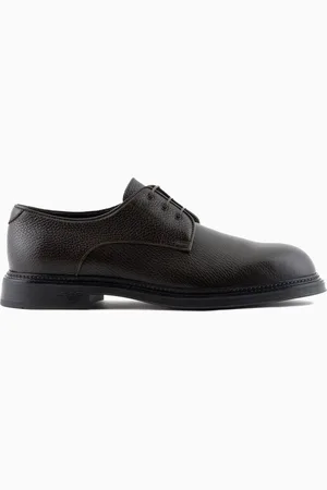 Emporio Armani Pebbled leather Derby shoes