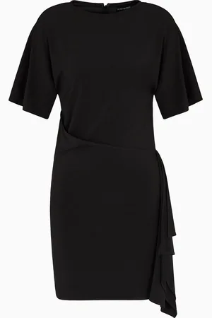 Emporio Armani Dawn to Dusk stretch-jersey dress with flounce
