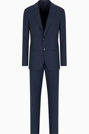 Giorgio Armani Soho Line single-breasted suit in pinpoint-effect virgin wool
