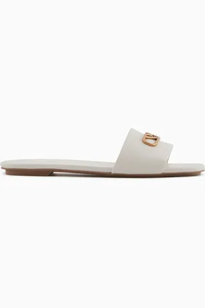 Emporio Armani Nappa-leather sandals with eagle plate