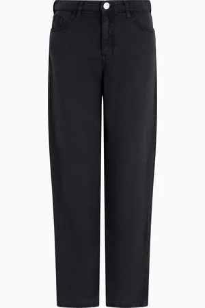 Emporio Armani J90 carrot-fit jeans in a Lyocell and linen blend denim ASV