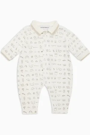 Emporio Armani Tendresse printed jersey onesie