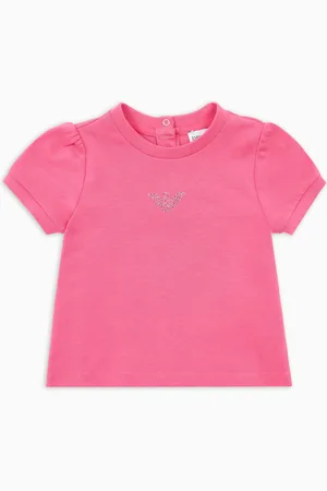 Emporio Armani Jersey T-shirt with glitter eagle