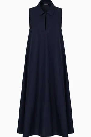 Emporio Armani Poplin flared long dress