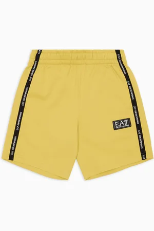 EA7 Logo Series Boy cotton Bermuda shorts