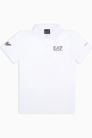 EA7 Tennis Pro Boy polo shirt in VENTUS7 technical fabric