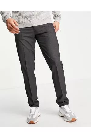 ASOS DESIGN Men Chinos - Slim dressy pants in charcoal-Grey