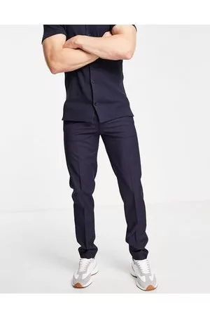 ASOS DESIGN Slim dressy pants in navy