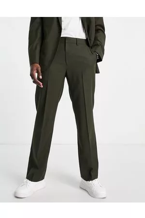 Topman Tapered suit pants in dark