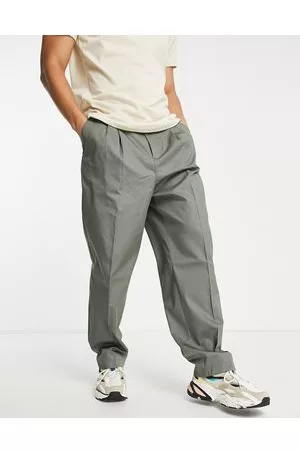 Bershka Smart tailored pants in khaki