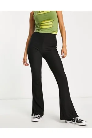 Missguided flare trousers in black