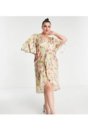 Hope & ivy knot front 2024 maxi dress with in multi floral