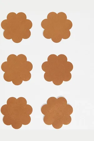 Fashionkilla Adhesive 3 pack nipple covers in tan