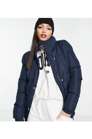 Brave Soul slay puffer jacket in light gray