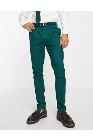 Dark green suit pants