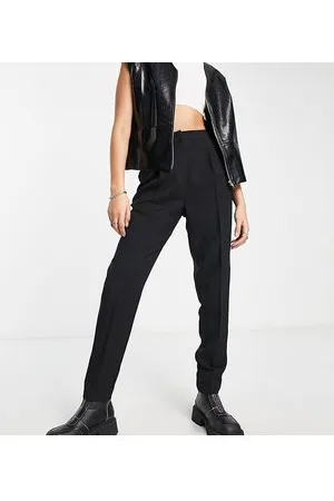 ASOS DESIGN Hourglass tailored smart tapered trousers in black