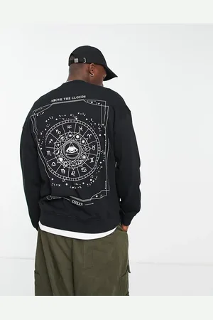 Only & Sons Oversized crew neck sweatshirt with zodiac back print in