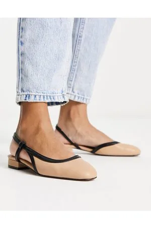 ASOS Latte round toe sling back ballet flat in beige