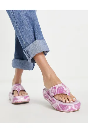 ASOS Women Flat Sandals - Francesca flatform flat sandals in tie dye