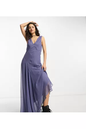 Reclaimed Women Casual Dresses - Bias cut slip in plain with lace