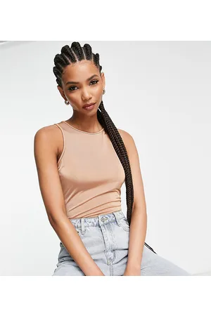 Missguided textured corset top in light blue