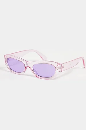 Jeepers Peepers Cat Eye Festival Sunglasses with Bevel Edge in Purple