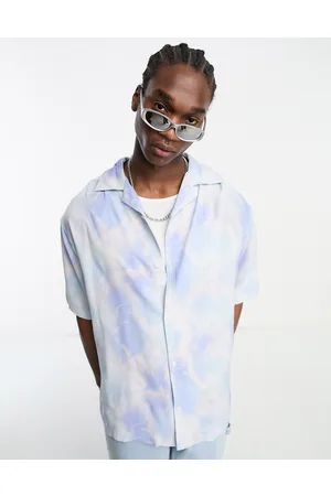 Weekday Unisex Oversized Short Sleeve Resort Shirt in Gray Exclusive to ASOS