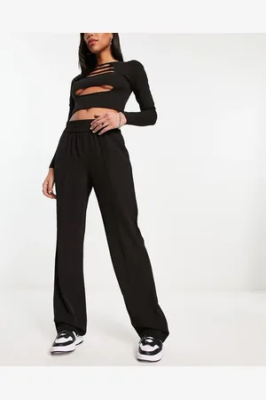 ONLY Light weight pintuck wide leg pants in