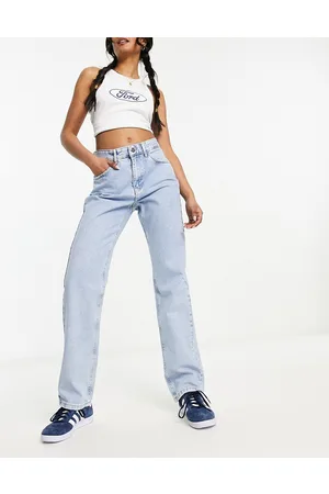 Stradivarius STR straight leg jeans in light wash