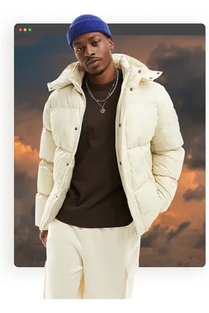 Cream color store puffer jacket