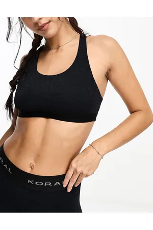 Koral Womens Rocket Energy Fitness Workout Sports Bra sz. S NWOT Black/Pink