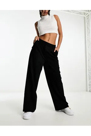 COLLUSION Unisex wide leg joggers with double waistband