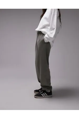 Topshop oversized cuff sweatpants in heather gray