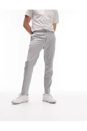Topman Skinny smart pants with elasticated waistband in light
