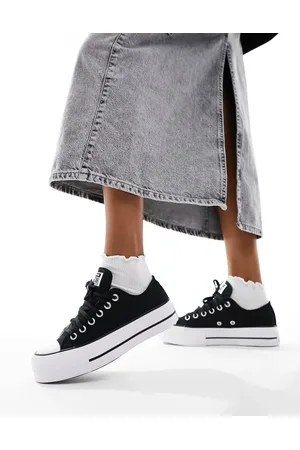 Converse Chuck Taylor All Star platform canvas sneakers in and white