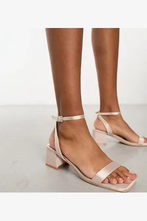 Be Mine Bridal Ruhi low block heel sandals in blush