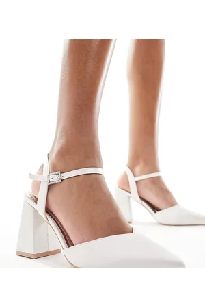 Be Mine Bridal Frankie embellished heeled shoes in ivory satin