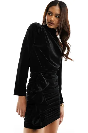 River Island Cowl neck ruched mini dress in