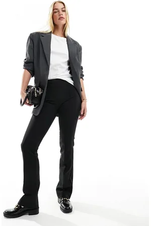 MANGO Seam front straight leg tailored pants in