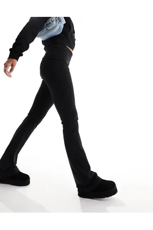 Stradivarius Flare legging with fold over waist in