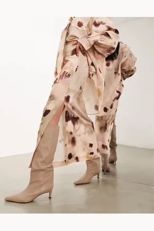ASOS Column maxi skirt in neutral smudge print - part of a set